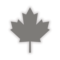 Minimal maple leaf icon representing made in Canada on the Silknsoak hero banner.